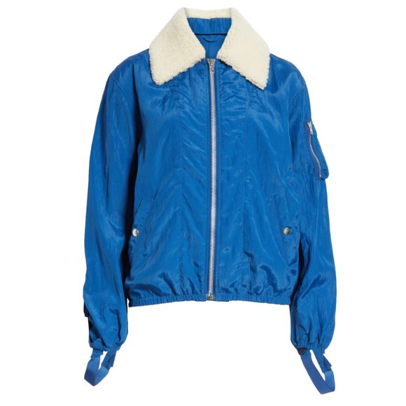 NWT Helmut Lang Shearling Collared Bomber Jacket - Picture 3 of 8